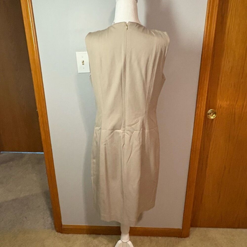 Elie Tahari beige business professional sheath dress size 10 - Picture 4 of 11